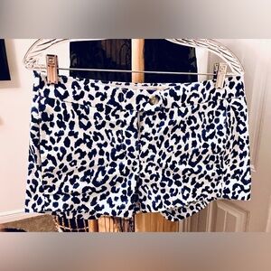 J. Crew Blue and White Patterned Women's Shorts